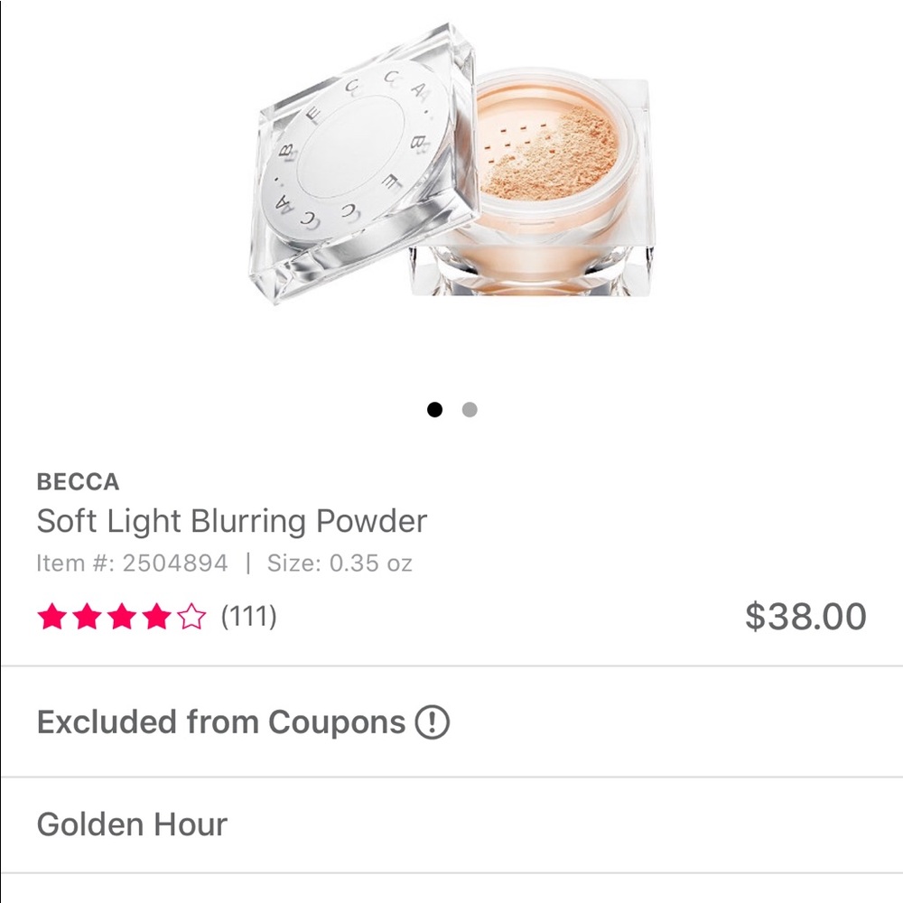 *BN* Becca Soft Light blurring powder